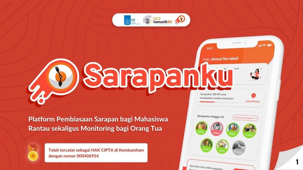 AGAR REKANNYA GIAT SARAPAN, MAHASISWA ITS CIPTAKAN APLIKASI SARAPANKU