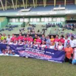 150 LEGENDA SEPAK BOLA MALANG BERTANDING DALAM LAGA PERSAHABATAN DI STADION GAJAYANA
