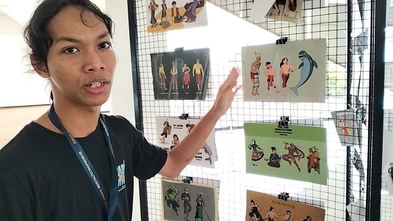 ABRAR YAFI, MAHASISWA DKV BINUS MALANG ANGKAT CERITA PESUT MAHAKAM DALAM KARYANYA