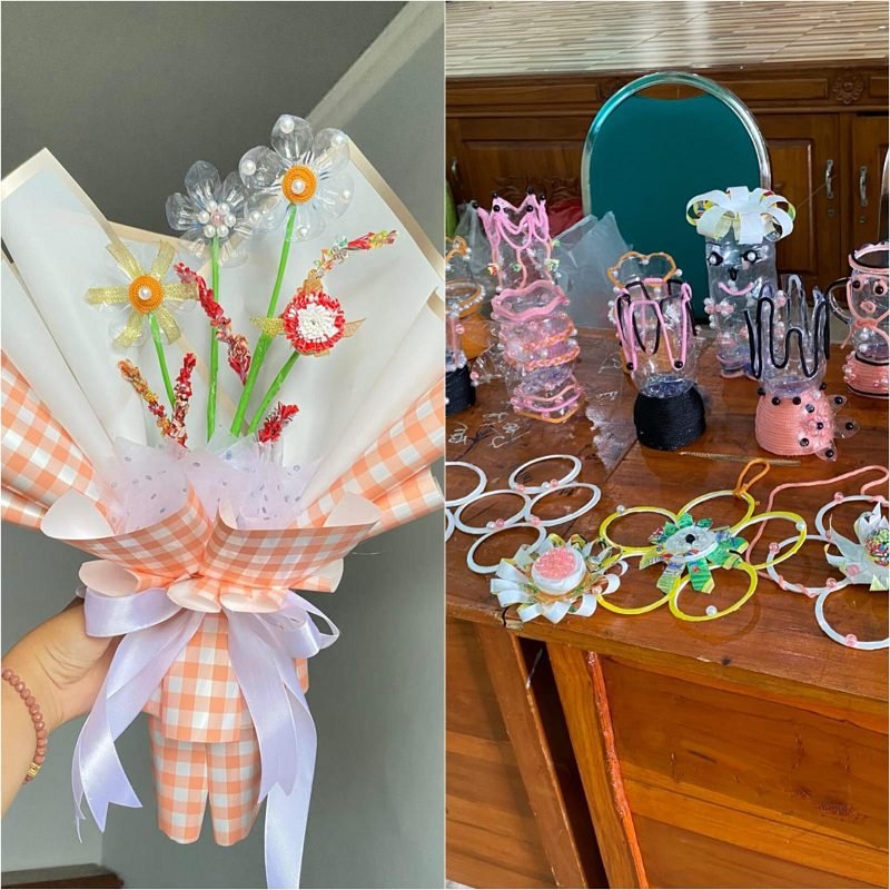 Hasil karya santri dari daur ulang sampah