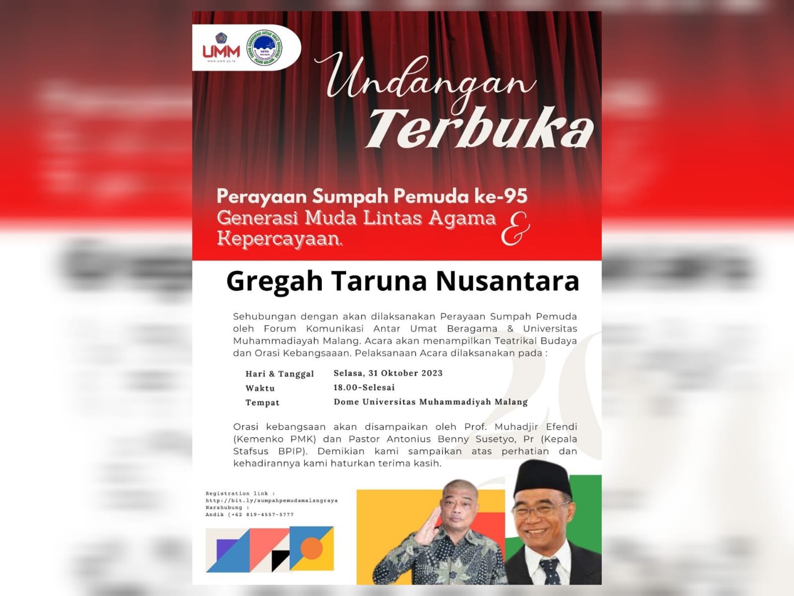 FKAUB MALANG AJAK PARA PEMUDA DI MALANG HADIRI GREGAH TARUNA NUSANTARA