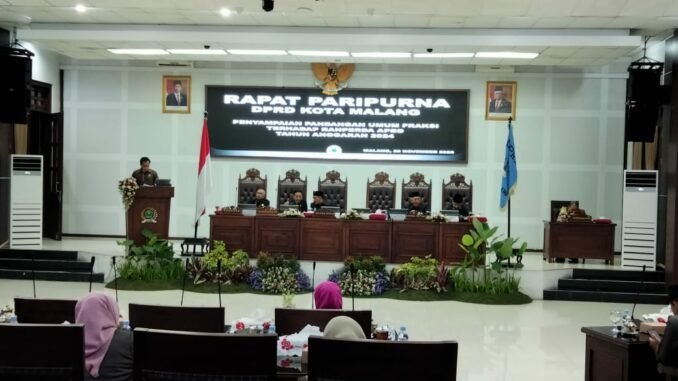 PARIPURNA DPRD KOTA MALANG, SILPA APBD KOTA MALANG BIKIN TRAUMA DEWAN