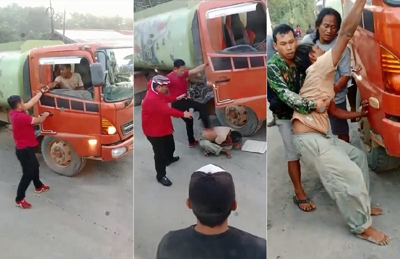 NETIZEN KECAM AJUDAN BUPATI KUTAI BARAT ANIAYA SOPIR TRUK KELAPA SAWIT
