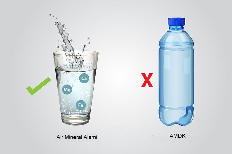 Air mineral vs air minum dalam kemasan