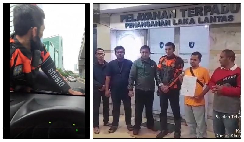 521-Petugas Dishub nyangkut di mobil VIRAL DISHUB TERSANGKUT DI KAP MOBIL, TERNYATA PELAKU JUGA SEMPAT TABRAK LARI