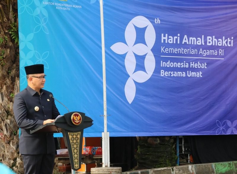 HADIRI HAB KE-78 KEMENAG, PJ WALI KOTA BATU AJAK PARA ASN JAGA KONDUSIFITAS PEMILU 2024