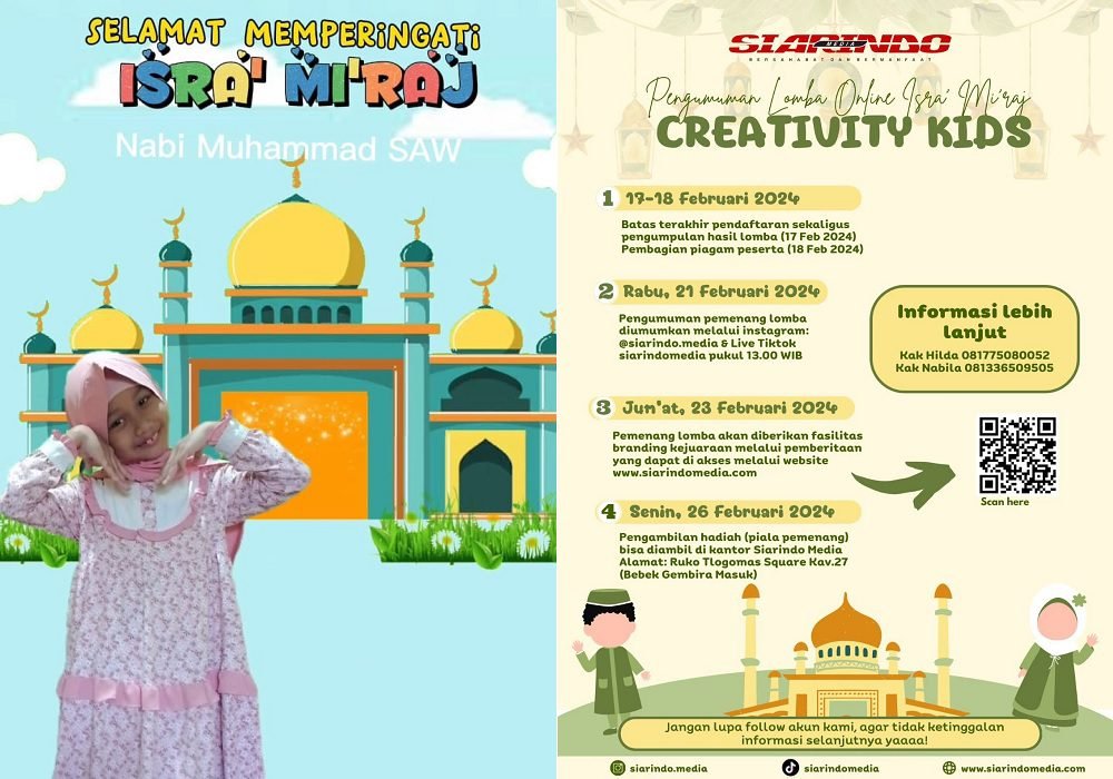 JADILAH PEMENANG DAN DAPATKAN PENGALAMAN BARU DENGAN MENGIKUTI EVENT CREATIVITY KIDS