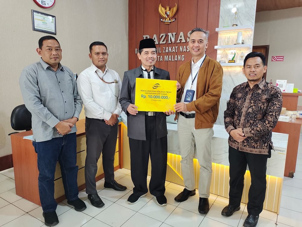 BTN SYARIAH KOTA MALANG SALURKAN DANA KEBAJIKAN NASABAH KE BAZNAS
