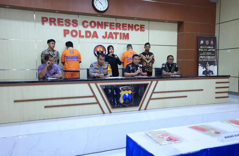 POLDA JATIM UNGKAP PENIPUAN KONTRAK FIKTIF ANGKUTAN EKSPEDISI SENILAI 11 MILIAR RUPIAH