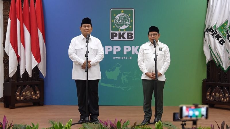 CAK IMIN SAMBUT PRESIDEN TERPILIH PRABOWO SUBIANTO DI KANTOR DPP PKB