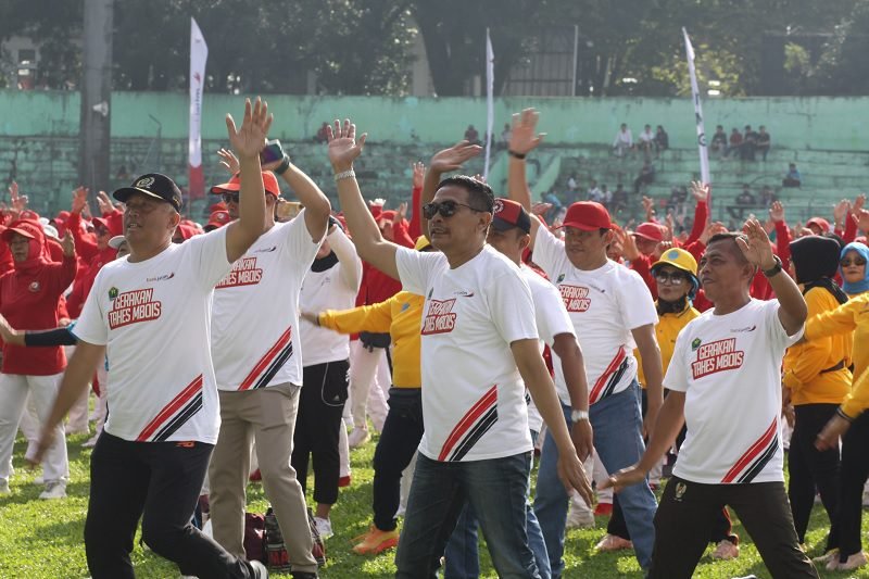 GERAKAN TAHES MBOIS BUKA RANGKAIAN LOMBA OLAHRAGA HUT KE-110 KOTA MALANG