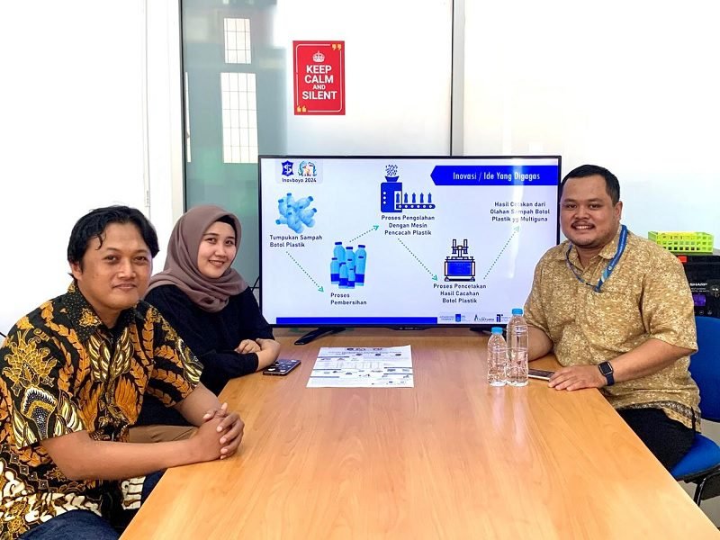 011-Tampilan pengolahan botol plastik ITS GAGAS INOVASI PENGOLAHAN SAMPAH BOTOL PLASTIK