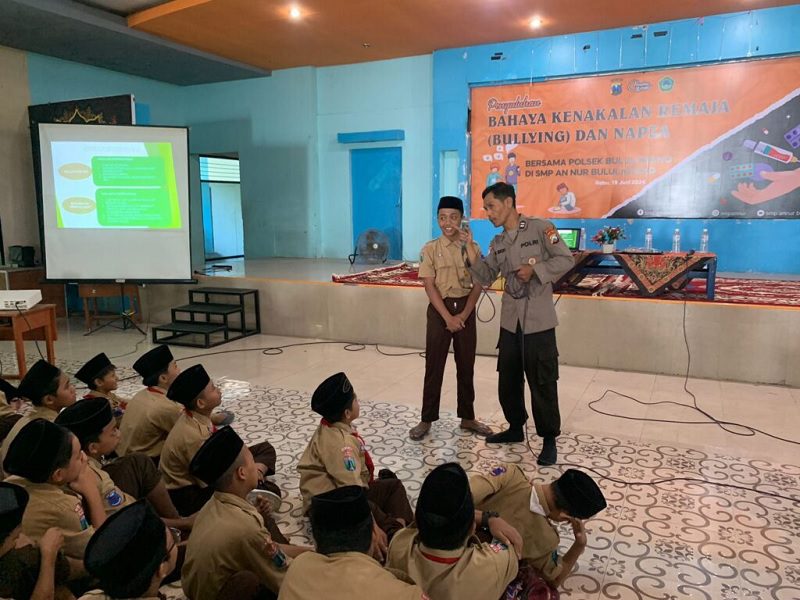 CEGAH BULLYING DAN PENYALAHGUNAAN NARKOBA, POLRES MALANG AKTIF BERI EDUKASI DI SEKOLAH