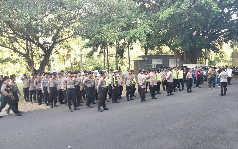 POLISI GELAR APEL PENGAMANAN MUNAS AREMANIA DI DOME UMM