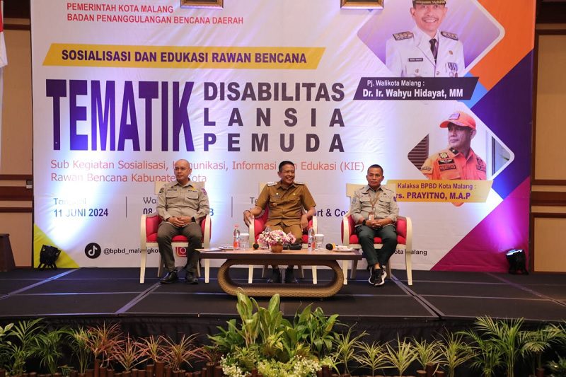 BERBAGI PENGETAHUAN, PJ WALI KOTA MALANG AJAK KELOMPOK RENTAN PAHAMI RISIKO BENCANA