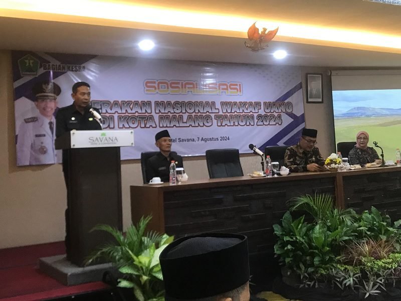 PJ WALI KOTA MALANG BUKA SOSIALISASI GERAKAN NASIONAL WAKAF UANG