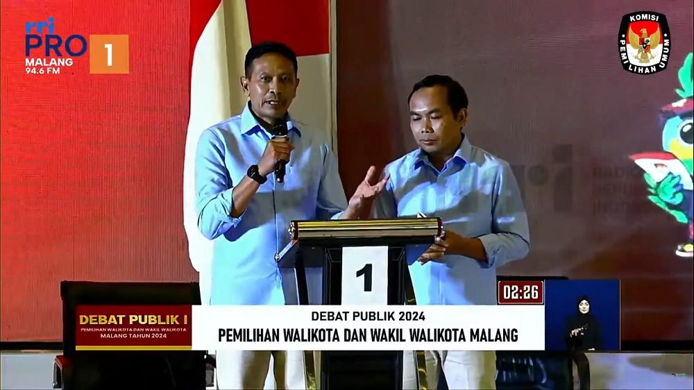 LUGAS, PASLON WALI SAMPAIKAN PROGRAM UNGGULAN UNTUK KOTA MALANG DI DEBAT PERTAMA