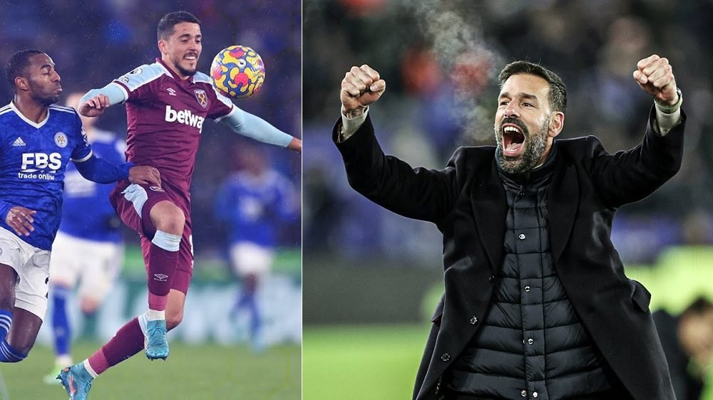 LEICESTER CITY VS WEST HAM 3-1, DEBUT MANIS VAN NISTELROY