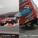KECELAKAAN DI KM 77 TOL PANDAAN-MALANG, 4 ORANG TEWAS