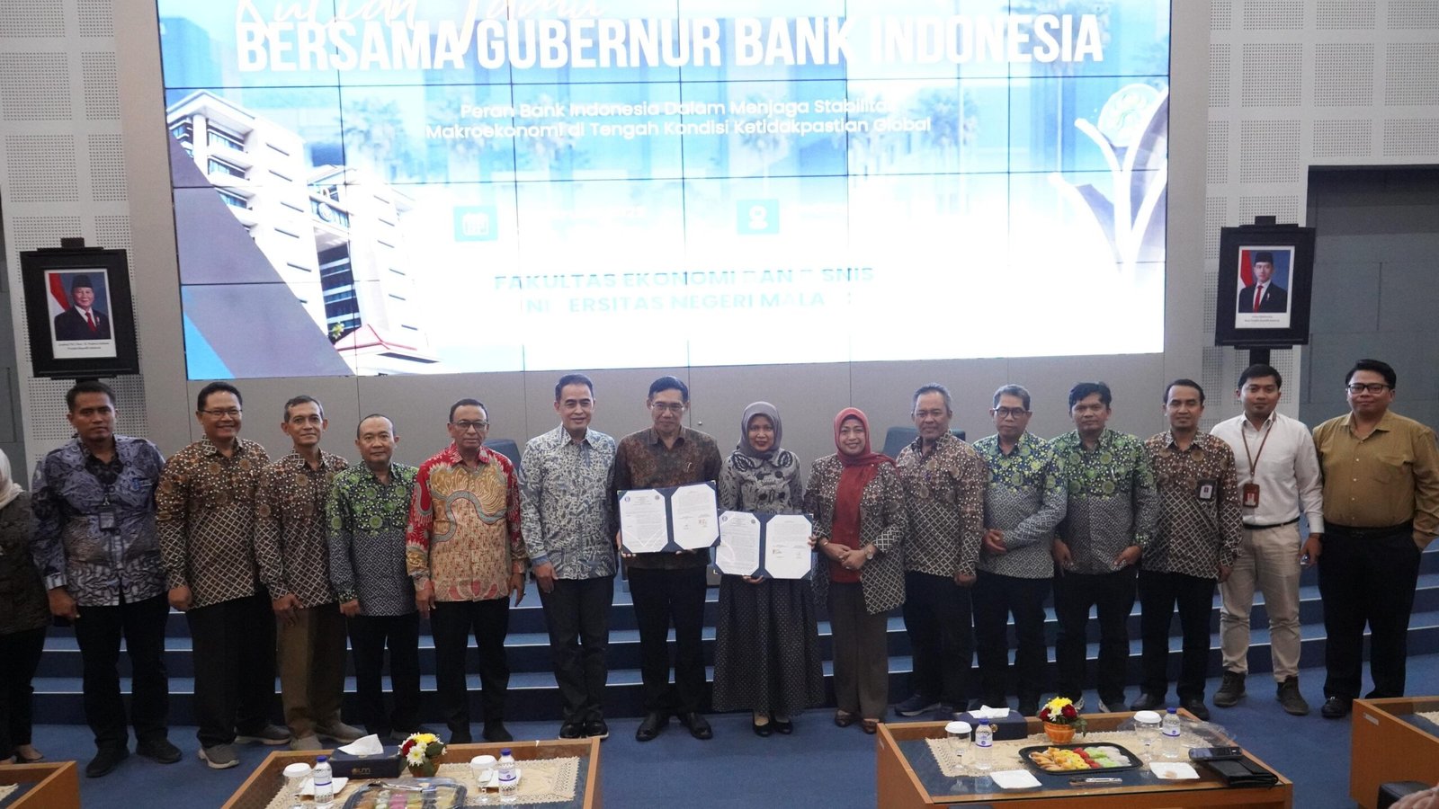 UNIVERSITAS NEGERI MALANG GELAR KULIAH TAMU NASIONAL BERSAMA GUBERNUR BANK INDONESIA